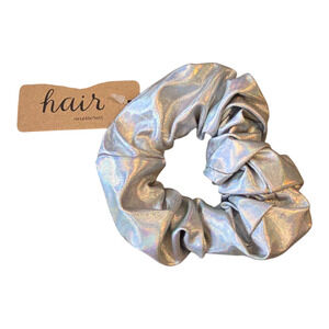 Scunci Scrunchie Hair Tie Satin Silver 1 Piece